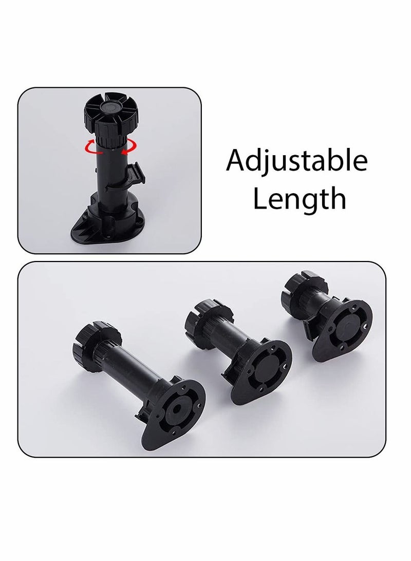 KASTWAVE KASTWAVE Cabinet Foot Plastic Height Furniture Cupboard Leg Adjustable Feet for Kitchen Bathroom Cabinet 80120mm (6 Pcs)  - Image 3