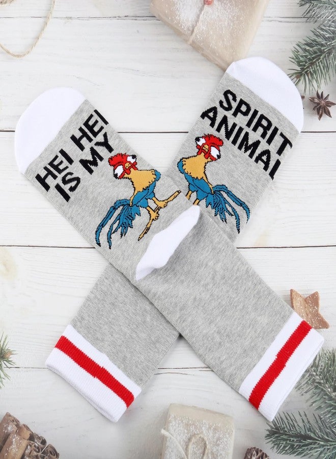 جي 2 توب جوارب دجاج G2TUP هدية لمحبي الدجاج، جوارب Hei هي حيواني الروحي، منتجات Hei الكرتونية (مقاس أمريكي، ألفا، مقاس واحد، عادي، عادي، مقاس صغير لروح دجاج Hei) - Image 4