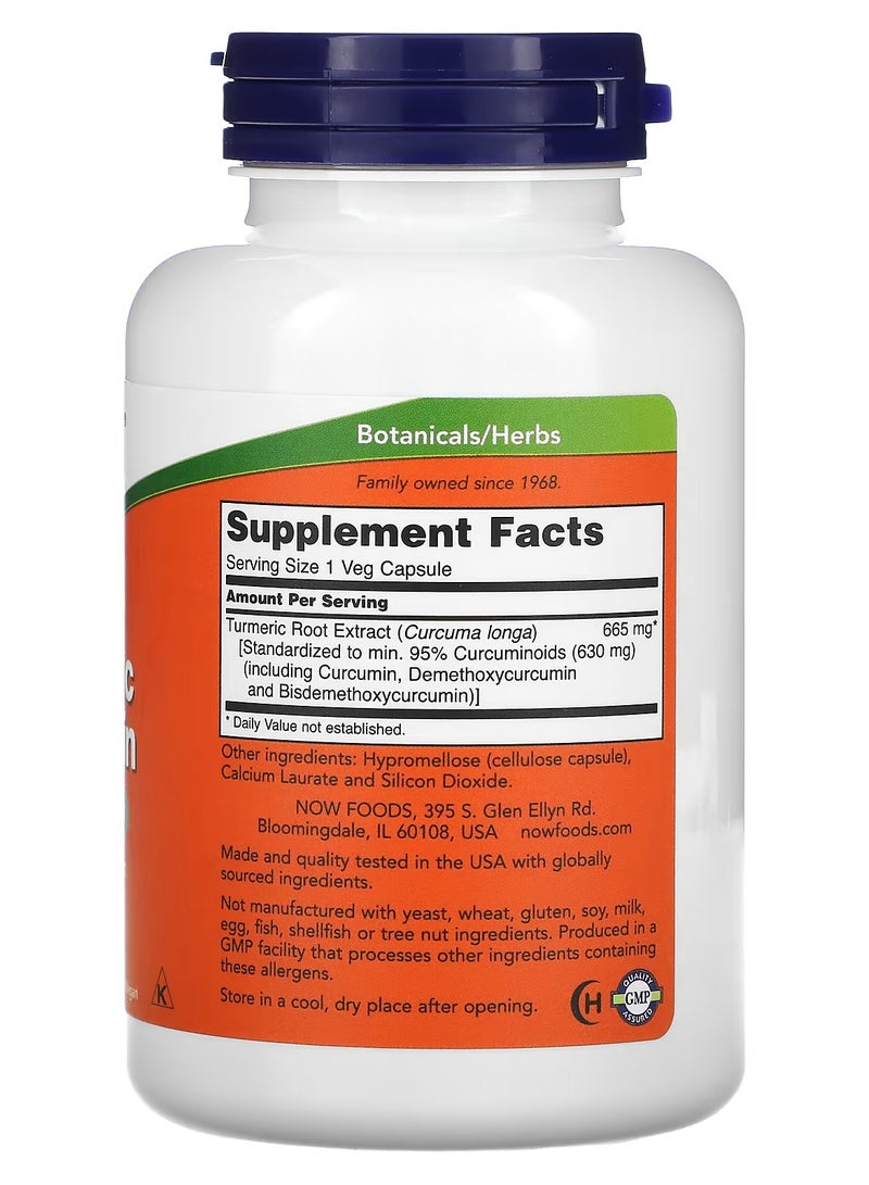 now Turmeric Curcumin, 120 Veg Capsules - Image 2