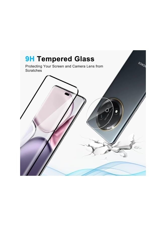 Jetech [2+2] Screen Protector Compatible with Honor X9c 5G, Tempered Glass Film with Camera Lens Protector, 9H Hardness Scratch Resistant, Anti-Fingerprint, HD Clear (Clear) - Image 3