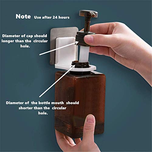 Zomoza 2pcs Wall Mounted Self Sticky Hooks for Body Wash Shampoo Bottle Wall Storage Strong Adhesive Hook Power Plug Socket Hanger Holder Multi Color - Image 3