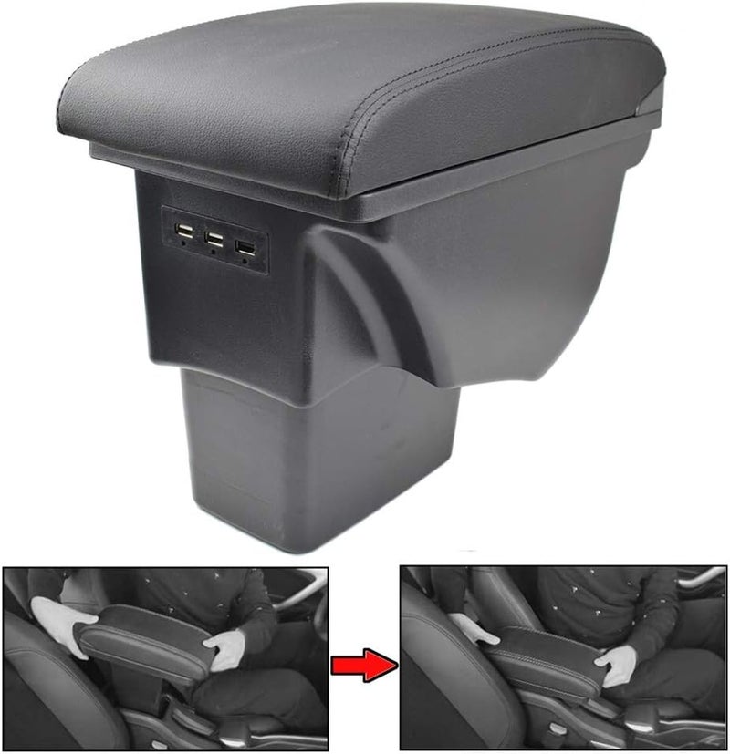 QASULER Leather Armrest for Kia Soul 2010-2013 - Image 2