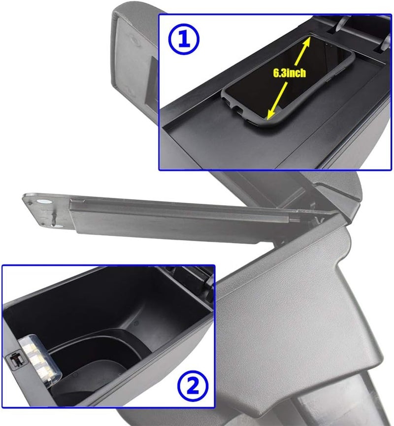 QASULER Leather Armrest for Kia Soul 2010-2013 - Image 4