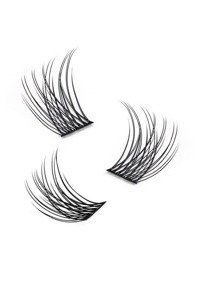 Higu clace - 72 Pcs Lash Clusters DIY Eyelash Extension C Curl 12mm Wide Stem Cluster Lashes Individual Lashes Cluster Lashes Wisps Reusable Black Super Thin Band Lash Extension at Home (Nature R-04 C 12mm) - Image 1