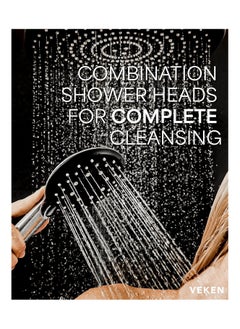 11.8 Rectangle Inch High Pressure Rain Shower Head, Shower Heads with 6 Modes Handheld Spray Combo, Wide shower with 70" Hose , Adjustable Dual Showerhead with Anti-Clog Nozzles, Chrome - pzsku/ZE0B7301466432F5868AAZ/45/_/1732188303/b82bc41c-56f0-40d9-a515-65258e68b54b