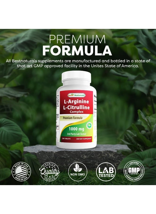 Best Naturals L-Arginine L-Citruline Complex Tablets, 250 Count  - Image 5