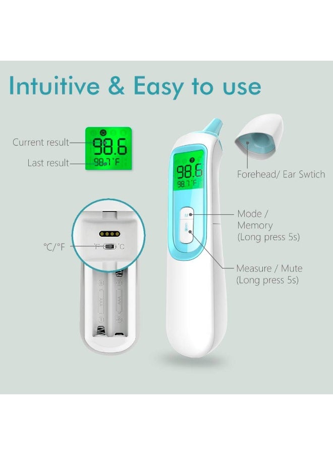 Infrared Digital Ear & Forehead Thermometer – Non-Contact, Fast & Accurate Reading – Fever Alert for Adults, Kids & Babies - Image 3