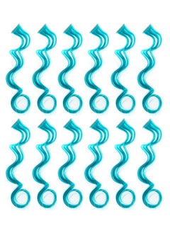 12 Pcs Curly Wavy One Color Party Highlights Clip On In Hair Extensions Colored Hair Streak Synthetic Hairpieces (Teal Blue) - pzsku/ZE0B74CCE885788EEA4D4Z/45/_/1721025054/ae5ecdd7-6e81-4ea3-80f8-d8c05c8e65ba