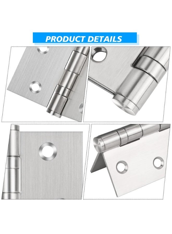 jaexest 304 Stainless Steel Door Hinges – 3″ x 3″ Ball Bearing Hinges with Square Corners – Residential Hinges for Window, Cabinet, Home Furniture, Closet – Box Pack of 3 – Silver - Image 5