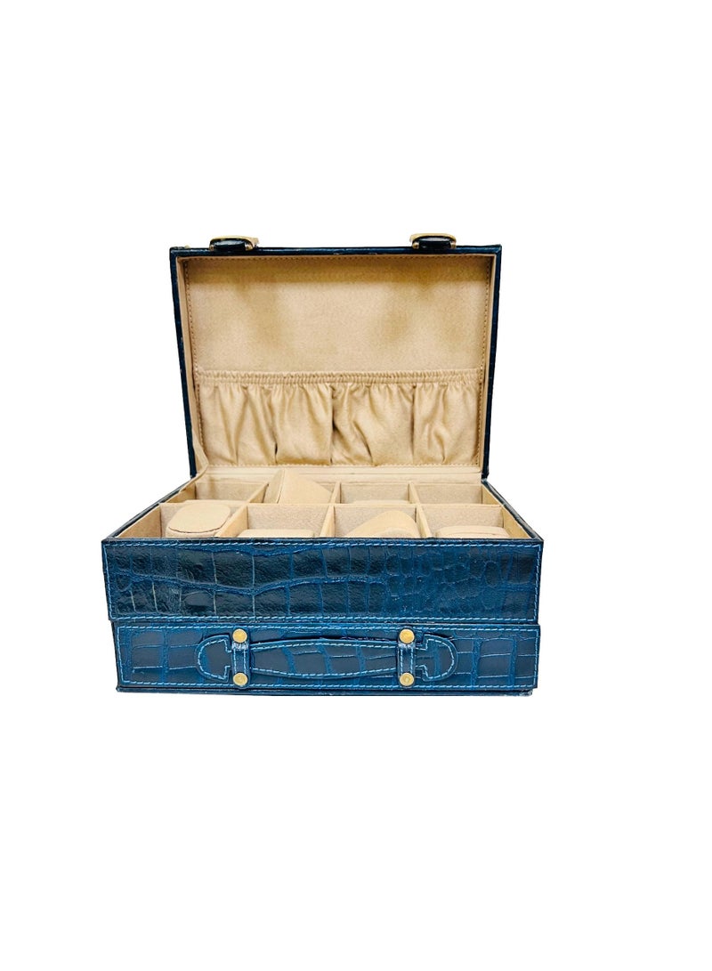 THREE SIXTY 8 Slots Leather Watch Box With Jewelry Drawer - Image 5