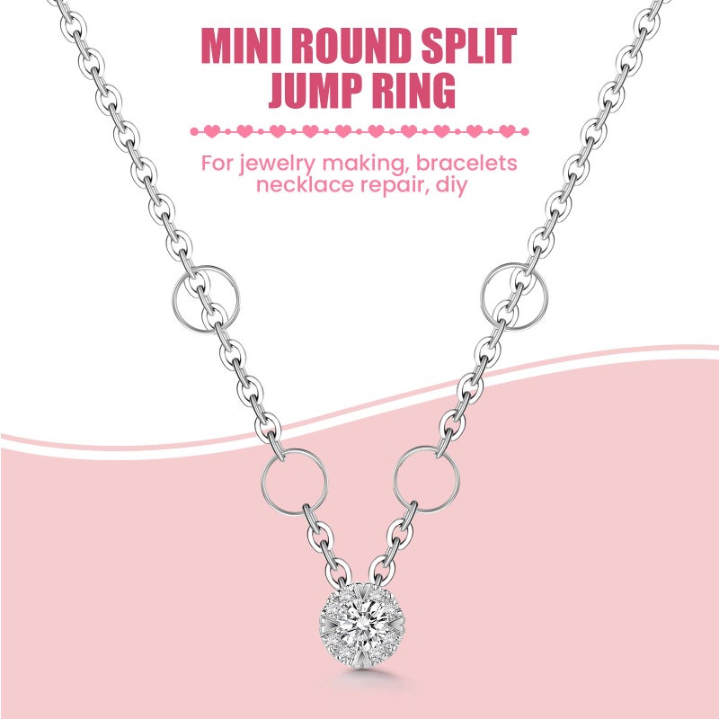 MARRTEUM 500 Pcs Double Open Jump Rings Kit, Stainless Steel Mini Round Split Craft Jump Keychains Key Ring with Double Loops Connectors for Jewelry Making, Bracelets Necklace Repair, DIY (4, 6, 8, 10, 12mm) - Image 5