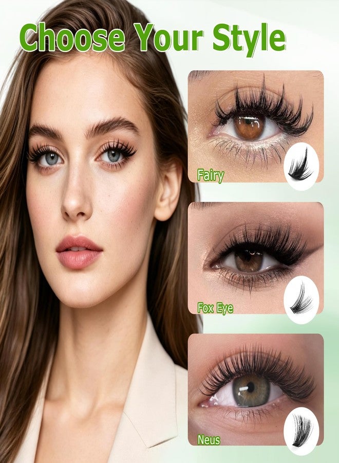 CMAYOME Fox Eye Lash Clusters Volume Lash Clusters Manga Eyelash Extension - Image 3