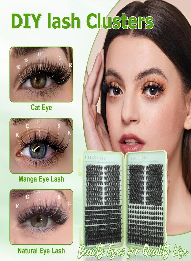 CMAYOME Fox Eye Lash Clusters Volume Lash Clusters Manga Eyelash Extension - Image 2