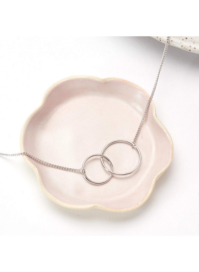 Dear Ava Mother Gift Necklace: Mother'S Day Gift Mother'S Day Necklace Mother Daughter 2 Interlocking Circles (Silverplatedbrass Na) - Image 2