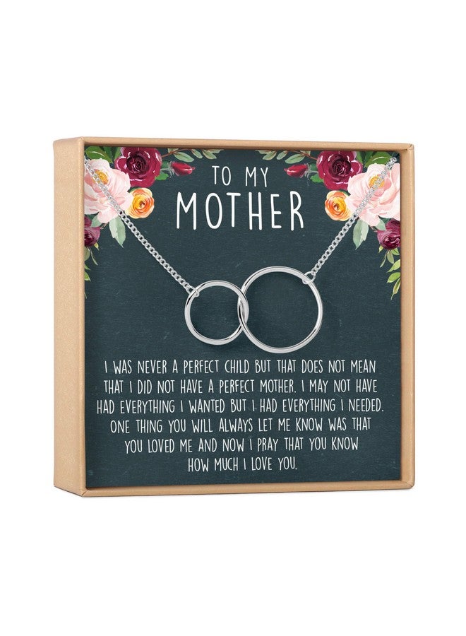 Dear Ava Mother Gift Necklace: Mother'S Day Gift Mother'S Day Necklace Mother Daughter 2 Interlocking Circles (Silverplatedbrass Na) - Image 1