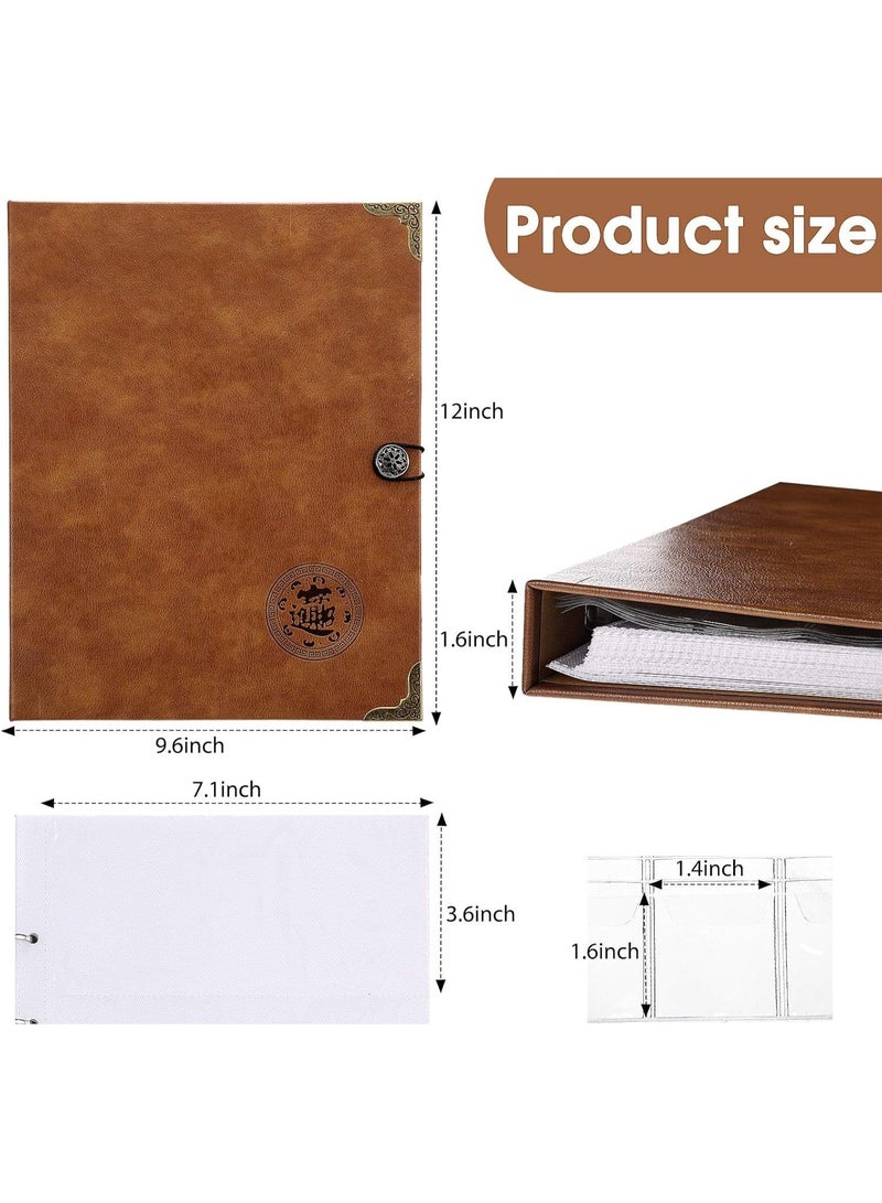 ألبوم لحفظ العملات مع 150 جيبًا لعملات معدنية و240 جيبًا لعملات ورقية، حافظة مصنوعة من جلد PU لحفظ العملات، كتاب تخزين العملات، حافظة ألبوم-03 - Image 2