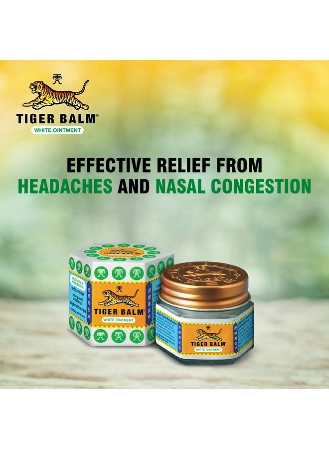 Tiger Balm مرهم تايجر بال الأبيض | 21 مل لكل منهما | عبوة من 4 | مرهم آيورفيدي لتخفيف الألم | لتخفيف سريع وفعال من الصداع، انسداد الأنف، احتقان الأنف | عبوة كومبو - Image 5