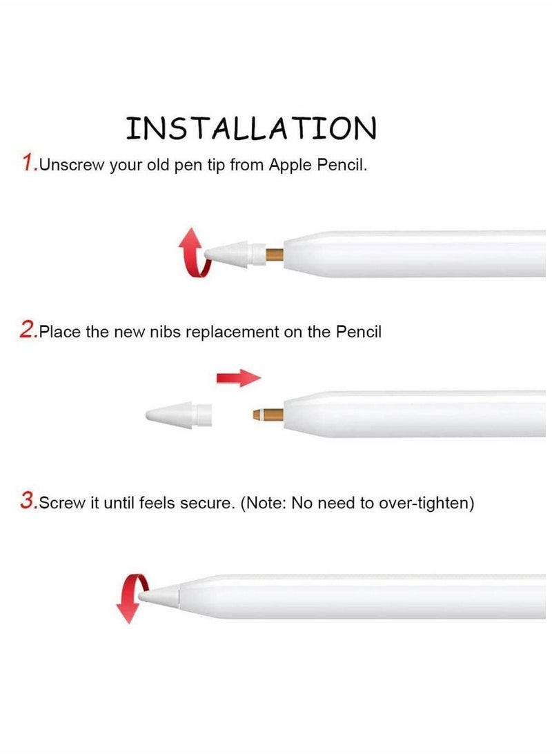 NIBEMINENT Stylus Tips Compatible for Apple iPad Pro pencil iPencil Nibs Replacement Pen 1st Gen 2nd Generation High Sensitivity and Support Pressure-Sensitive Operation 4 Pack  - Image 5