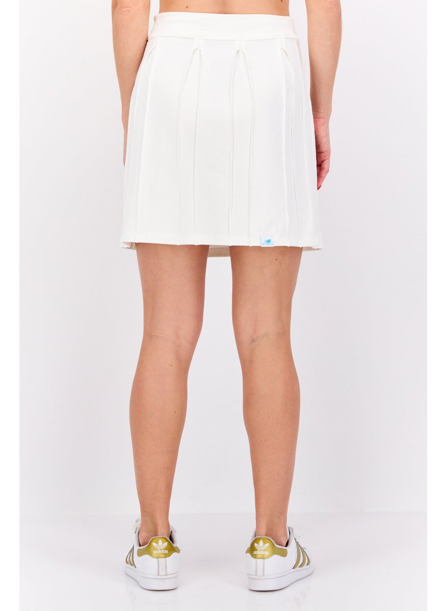 New Balance Women Sportwear Fit Brand Logo Tennis  Skirt, White  - Image 2