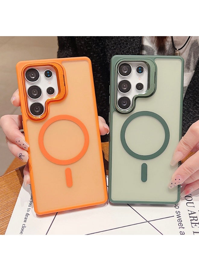 Magnetic Skin-Feel Phone Case with Metal Lens Stand for Samsung S26/S25/S24/S23 Ultra - Image 2