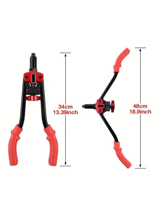 3 في 1 مجموعة أدوات صامولة البرشام مع 50 برشام، 60 صامولة، 5 رؤوس، 6 أعمدة مترية/SAE بحالة متينة - Image 3