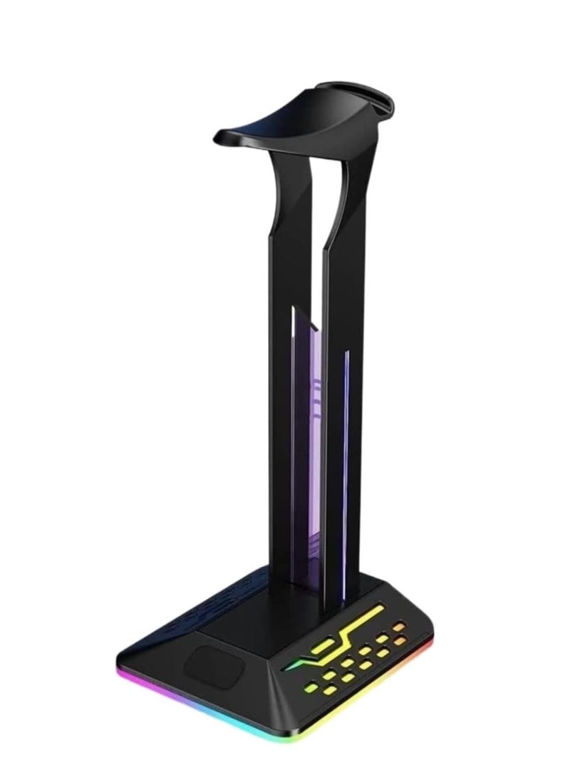 General Headphone Stand Headphone Holder RGB Headphone Holder Rack Gaming Headphone Display Stand Type-C Port Dual USB Output Headphone Stand Headphone Holder  - Image 1