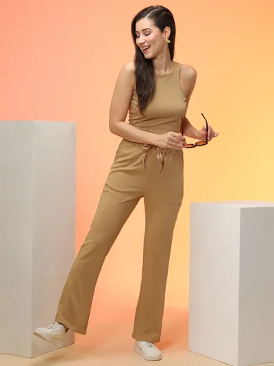 globus Women Round-Neck Crop Top With Trouser Co-Ords