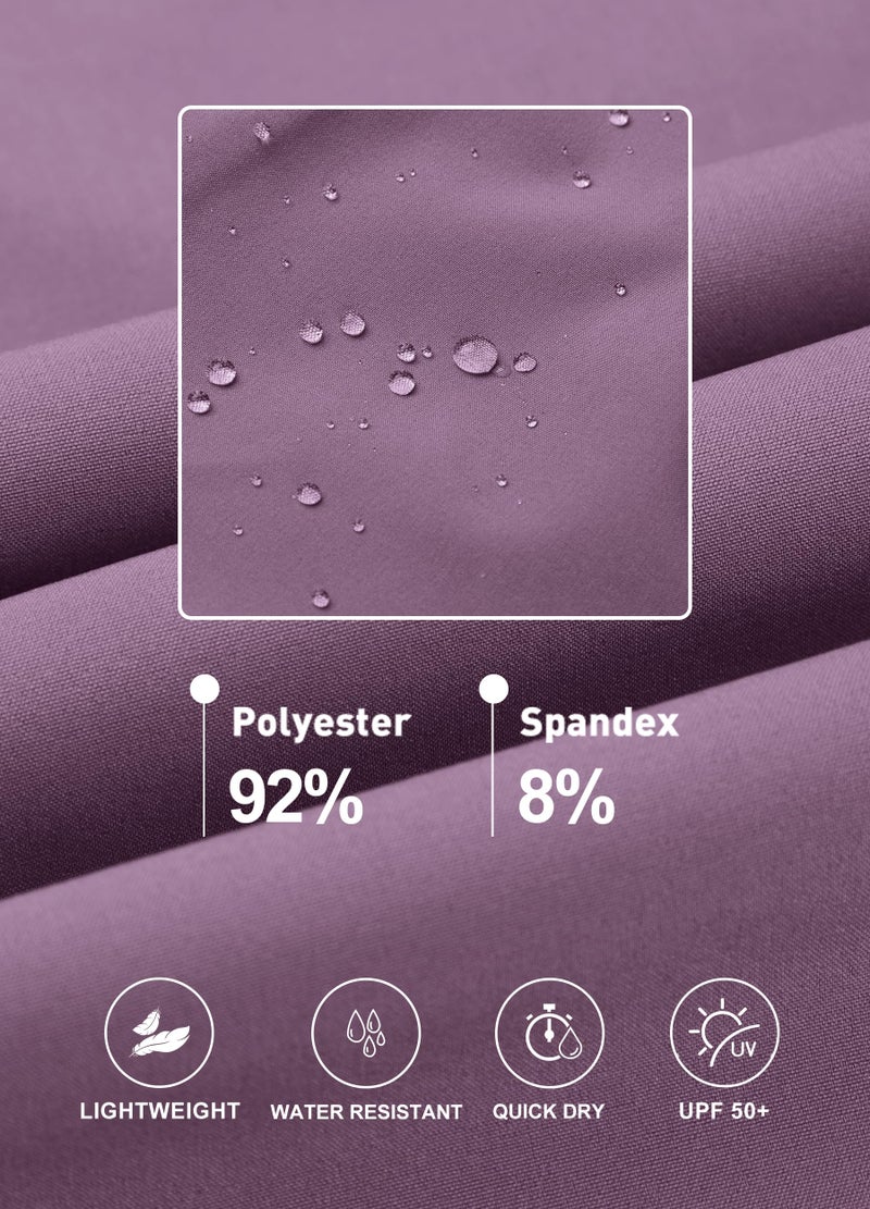 Libin Women's Cargo Joggers Lightweight Quick Dry Hiking Pants Athletic Lounge Casual Travel, Vintage Purple S - Image 5