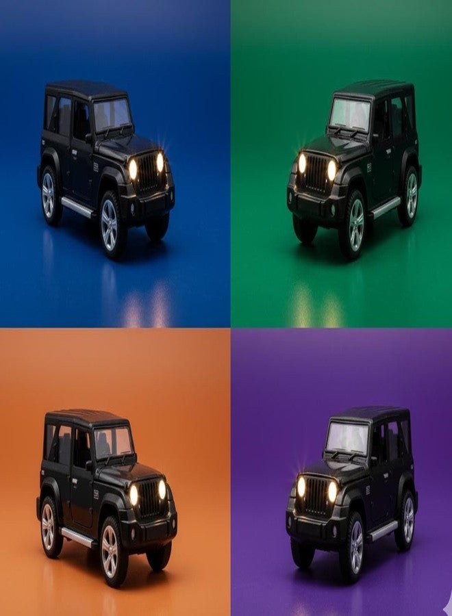 Metal car Toy for Kids| Light & Sound| Pullback & go| Openable Doors- Birthday Gift for Kids |Random Color| (|Thar Roxx|) - Image 3