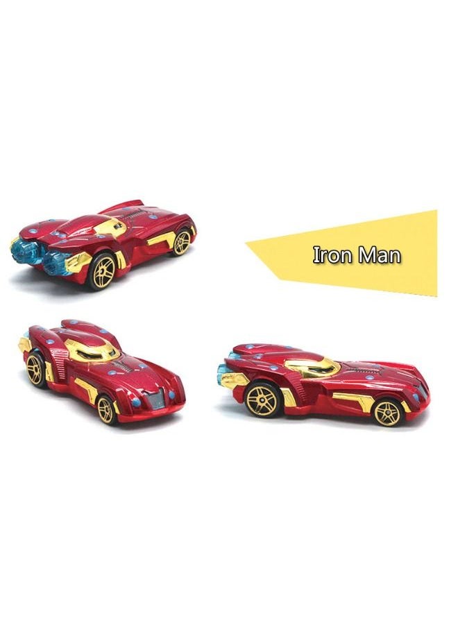 Marvel Heroes 6-Pack Marvel Avengers Series Alloy Toy Car, Superhero Concept Car Model, Simulation Model Car Racing Car Toys for Children Gift Collectible  - Image 3