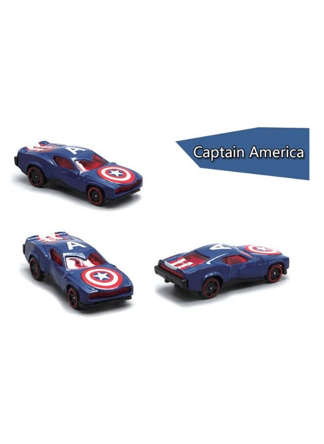 Marvel Heroes 6-Pack Marvel Avengers Series Alloy Toy Car, Superhero Concept Car Model, Simulation Model Car Racing Car Toys for Children Gift Collectible  - Image 5