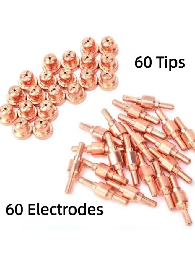 "60pcs PT31 LG40 Plasma Cutter Electrode&Nozzle Combo High PerFit formance Kit "  - Image 2