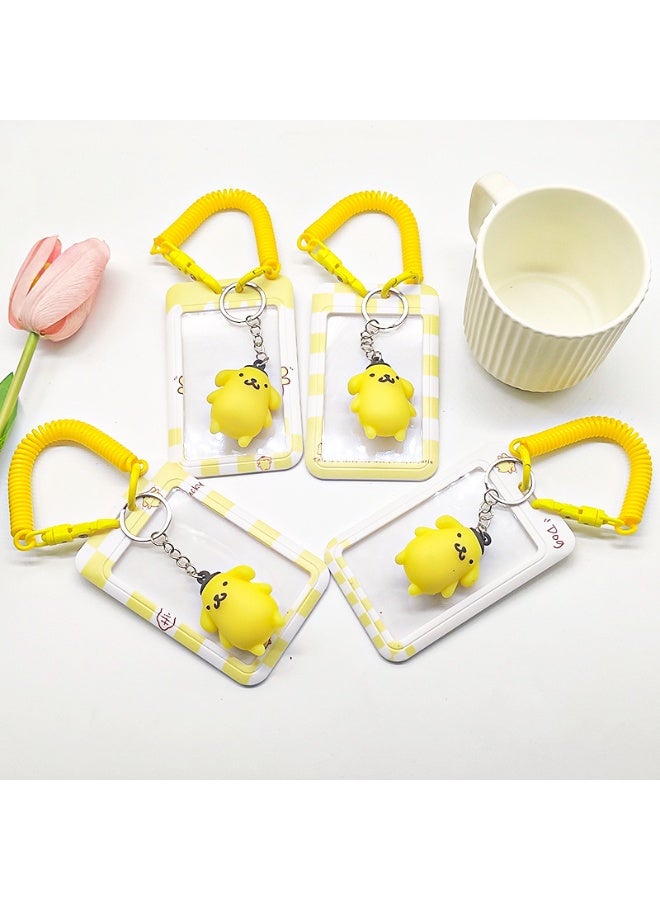 NIBEMINENT 1 - Piece Pudding Dog Kpop Photo Card Holder Pendant Key Chain ID Badge Holder ID Card Holder Photo Card Protector for School ID Office ID Access Card for Women Girls - Image 3