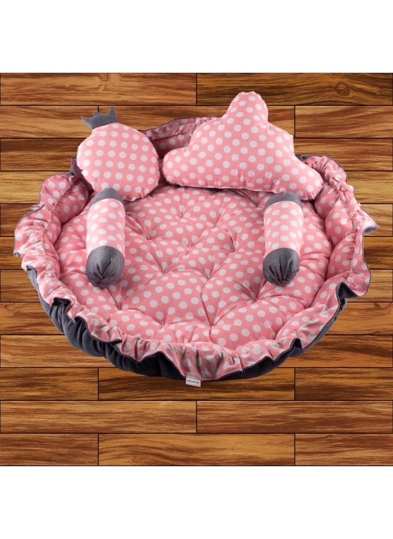 BabyGo BabyGo Baby Bedding for New Born Baby Bed Sleeping Bag Reversible Baby Nest Tub Bed Pink  - Image 1