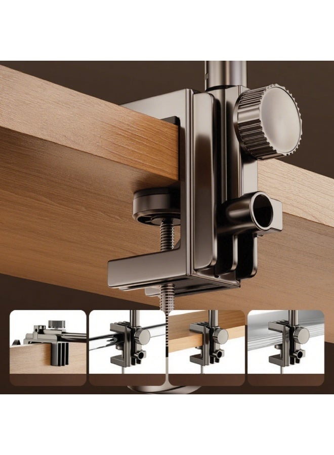 Trands Octo Hold Bed & Desk Mount Holder with Multi-Axis Adjustable Aluminium Arms, 360° Rotating Spiral Lock Clamp for 4.5-13.5" Phones & Tablets - TR-HO5841 - Image 4