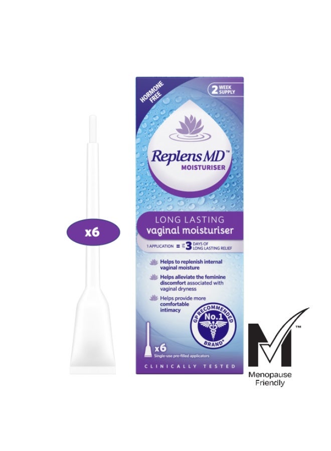 Replens Vaginal Moisturiser 2 Week Supply, Pack of 6 - Image 2