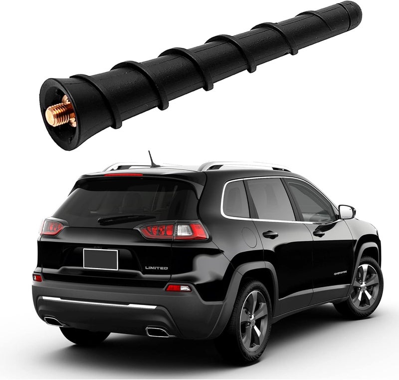BASIKER BASIKE Short Antenna fits 2011-2025 Cherokee, Grand Cherokee, Jeep Renegade, Compass, Dodge Journey, Avenger, Durango, Dart, Chrysler 200, 68297936AA 5091100AA - Image 1