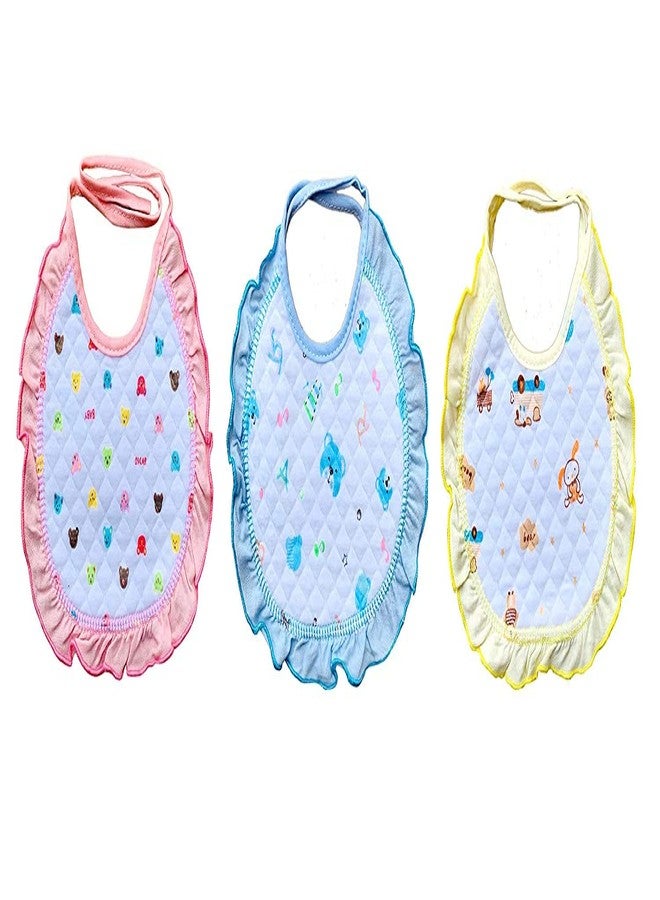 Ganpati Enterprises Baby Bibs 0-6 Months/Baby Bibs 6-12 Months/Baby Waterproof Bib/Baby Apron (Pack of 3-multi2) - Image 1