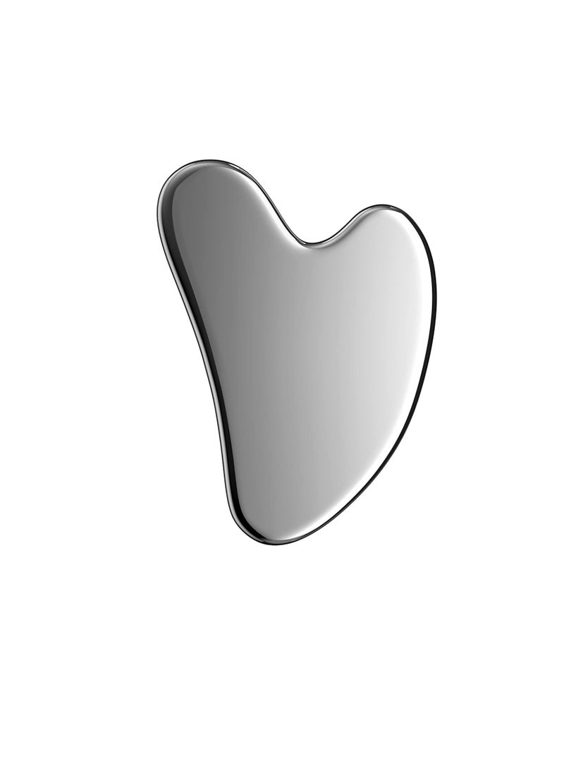 SUNSAR Stainless Steel Gua Sha Facial Massager, Skin Tightening Beauty Tool for Body Eyes Neck Massager  - Image 1