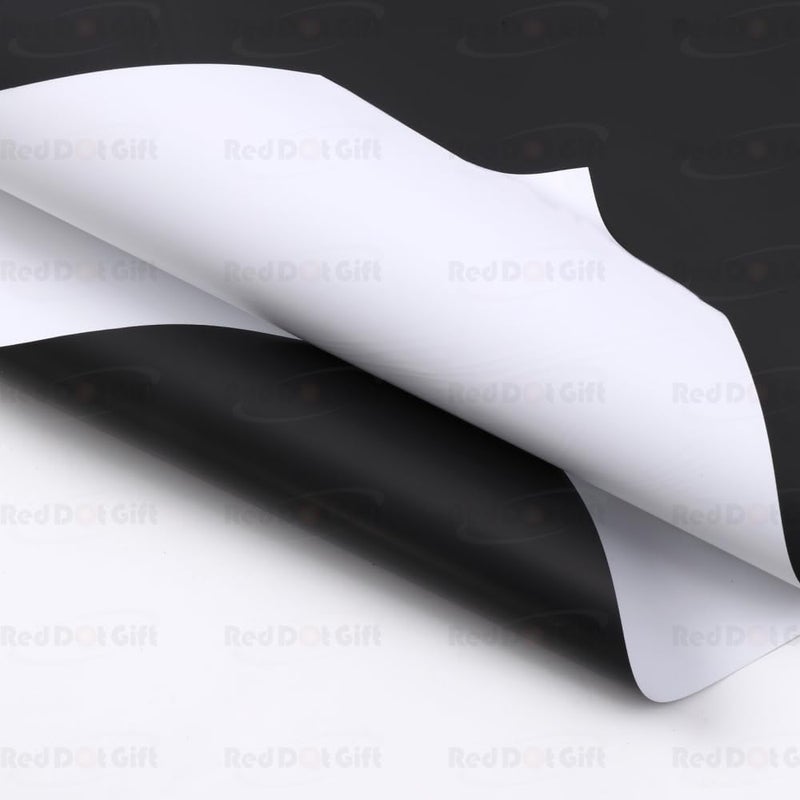 Red Dot Gift REDDOTGIFT Pack of 20 Sheets Gift Wrapping Paper 57x57cm, Double Face Flower Wrap Paper Waterproof Floral Bouquet Packing Paper DIY Craft Gift Packing (30# WHITE + BLACK) - Image 4
