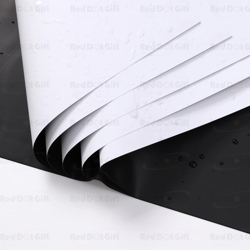 Red Dot Gift REDDOTGIFT Pack of 20 Sheets Gift Wrapping Paper 57x57cm, Double Face Flower Wrap Paper Waterproof Floral Bouquet Packing Paper DIY Craft Gift Packing (30# WHITE + BLACK) - Image 5