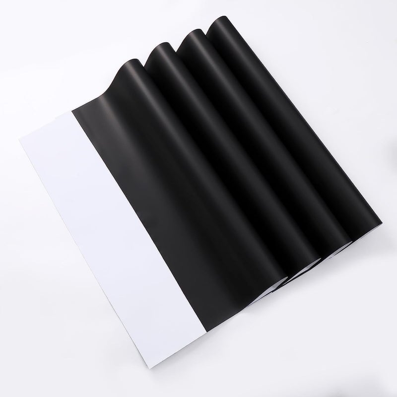 Red Dot Gift REDDOTGIFT Pack of 20 Sheets Gift Wrapping Paper 57x57cm, Double Face Flower Wrap Paper Waterproof Floral Bouquet Packing Paper DIY Craft Gift Packing (30# WHITE + BLACK) - Image 1