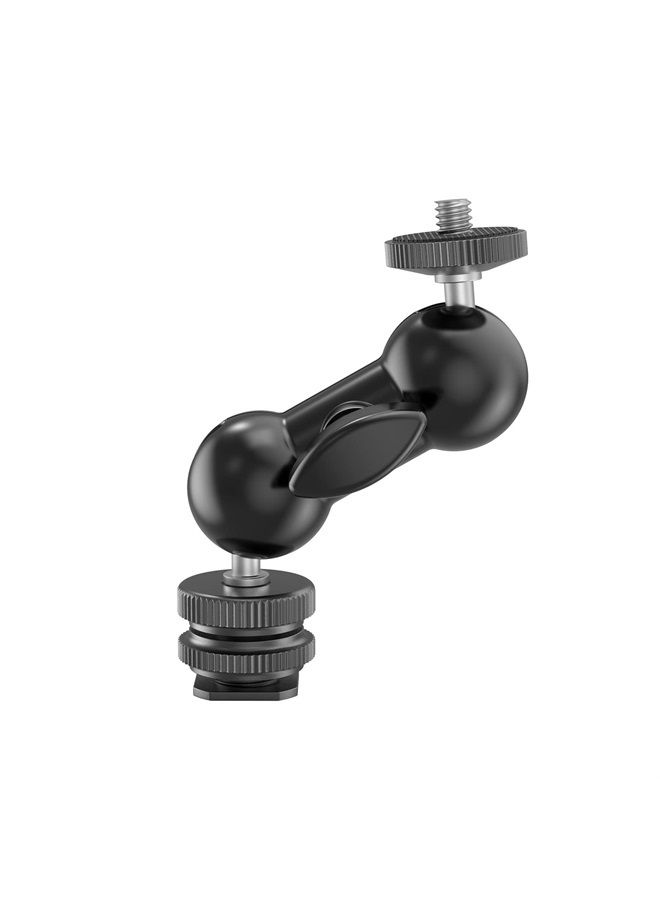 SmallRig Cool Ballhead, Multi-Function Double Ball Dead Adapter with Shoe Mount & 1/4" Screw for Monitors Led Light Microphone - 1135 - Image 1