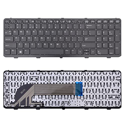 SUNMALL New Laptop Keyboard Replacement with Frame, Compatible with HP Probook 450 G0, 450 G1, 450 G2, 455 G1, 455 G2, 470 G0, 470 G1, 470 G2 Series - Image 1