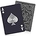 Wkchxd Playing Cards Plastic Playing Cards Deck of Cards Waterproof Poker Cards Black Standard Playing Card for Adults Cool Premium Poker Card Set for Gift Camping Beach Pool Party Table Games 1 Pack - Image 2