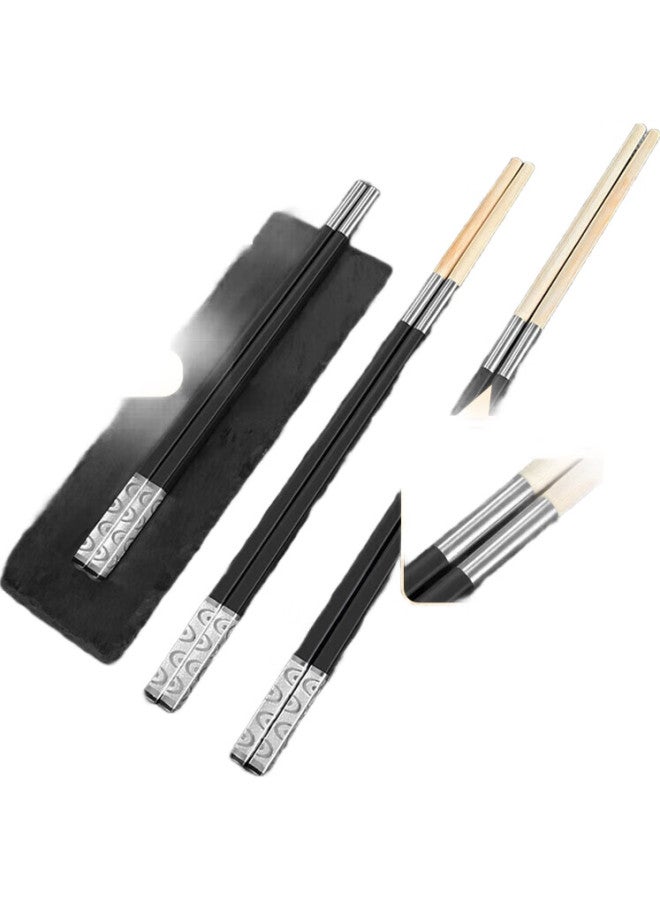 Yata Alloy Chopsticks, Hotel High-End Restaurant Spliced Chopstick Handles, Replaceable Disposable Chopstick Heads, Tableware, 20Cm*10 Pairs - Image 1