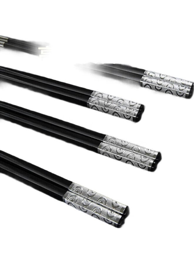 Yata Alloy Chopsticks, Hotel High-End Restaurant Spliced Chopstick Handles, Replaceable Disposable Chopstick Heads, Tableware, 20Cm*10 Pairs - Image 3