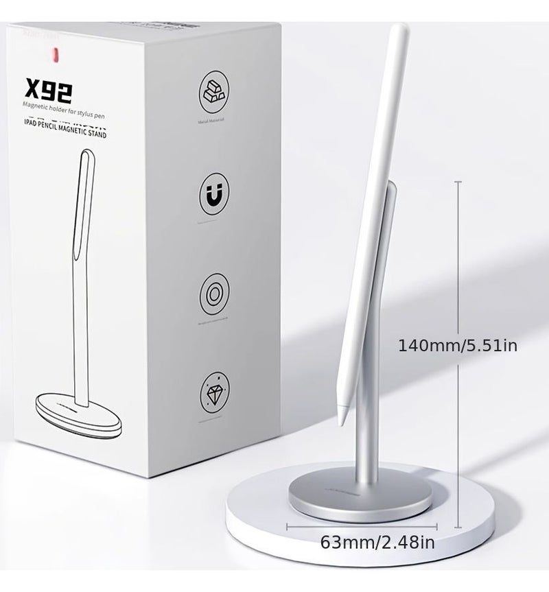 Frosted Cold Silvery Gray Magnetic Stand for Apple Pencil 2nd Gen iPad Holder - Image 2