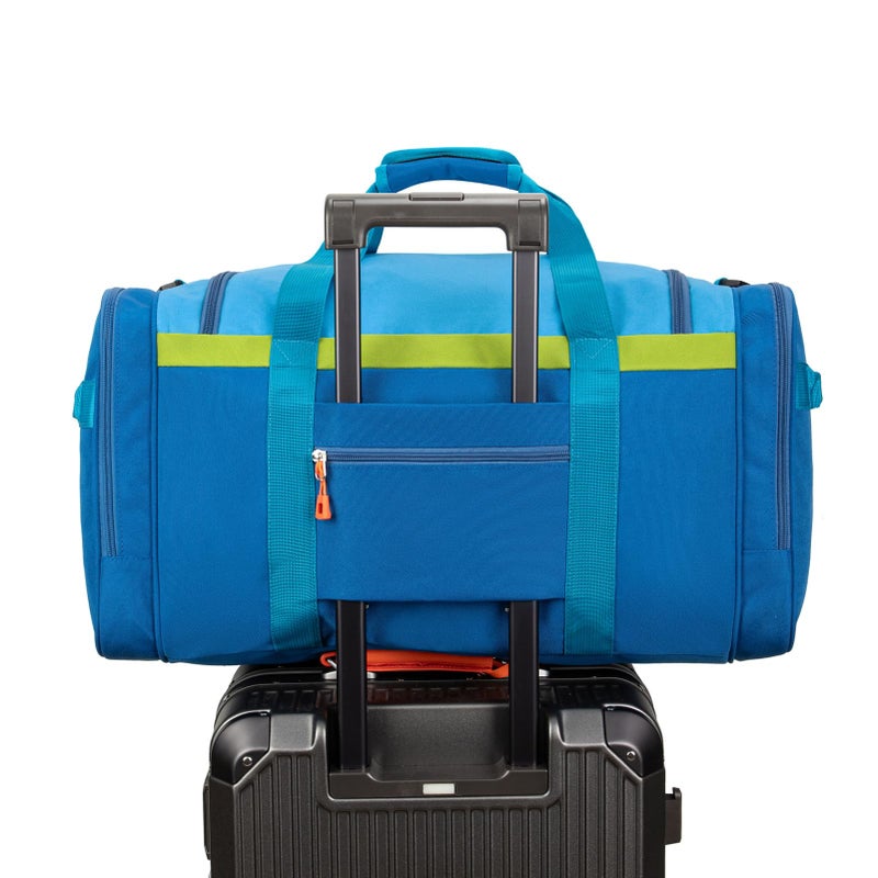 HawLander Large Kids Duffle Bag for Travel, Overnight, or Weekender, 22" inch (Blue) - Image 3