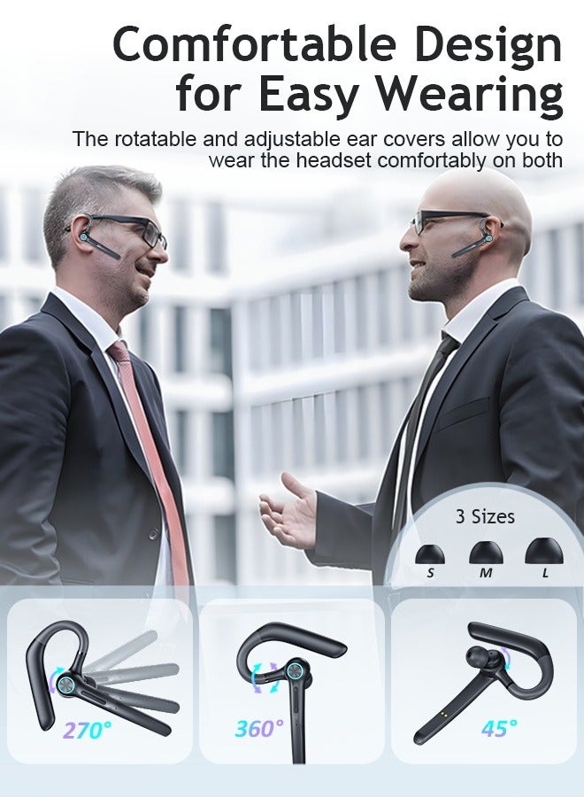 Litus Business Bluetooth Headset,Wireless Hanging Earbuds,Single-ear Touch Control Headphone - Image 4